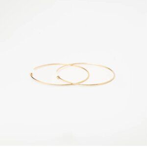 Yearly Co threader hoops - yellow gold